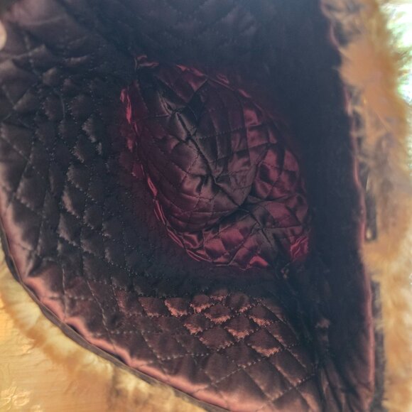 Vintage Dark Brown Fur Toque with Quilted Cozy Lining - Picture 7 of 8